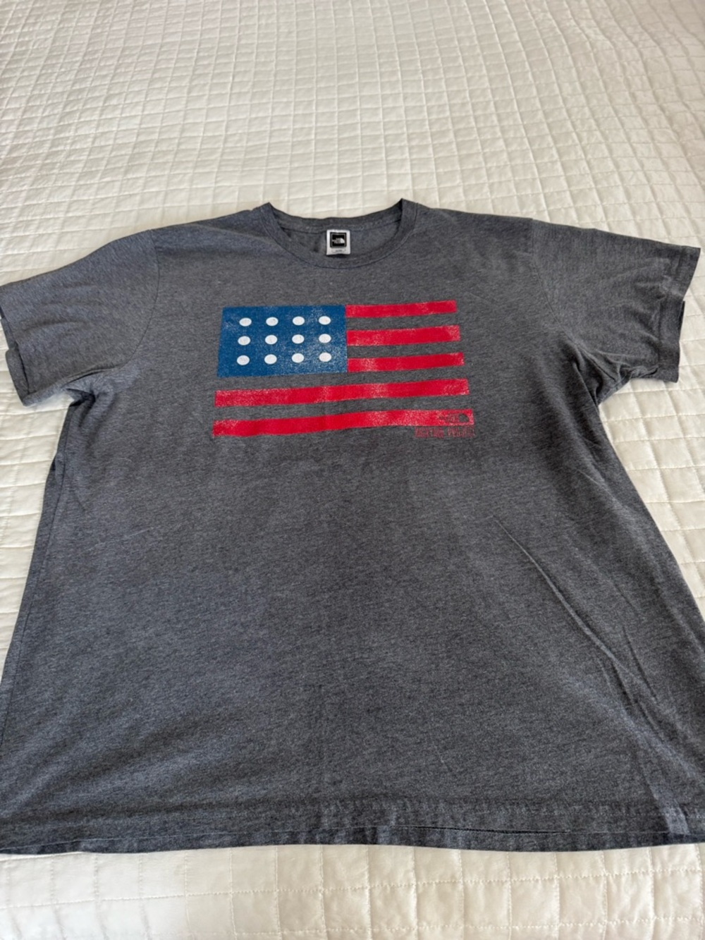 The North Face Gray Short-Sleeve Flag Graphic Tee NWOT